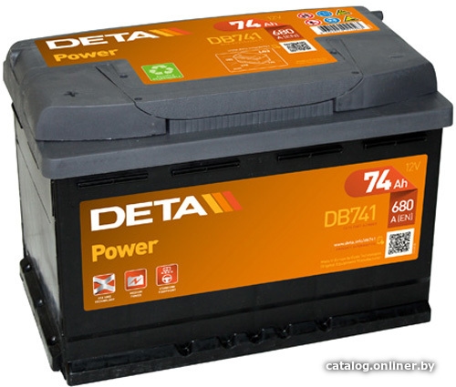 Автомобильный аккумулятор DETA Power DB741 (74 А·ч)